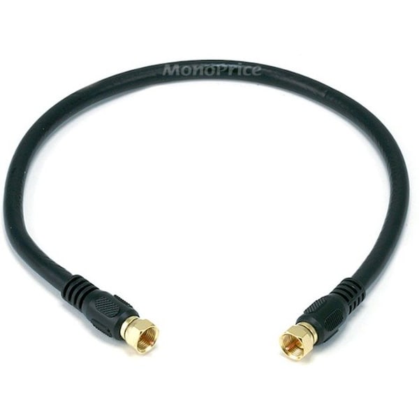 Monoprice Rg6 Coaxcable W F Type 1.5 ft., Black 5359 - main