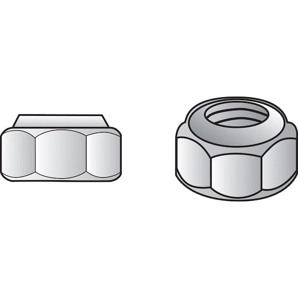 Hillman 7/16 in. Zinc-Plated Steel USS Nylon Lock Nut, 50PK 180156 - main