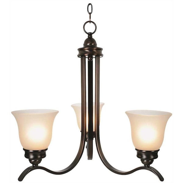 Monument 3-Light Oil Rubbed Bronze 1-Tier Chandelier 3557932 - main
