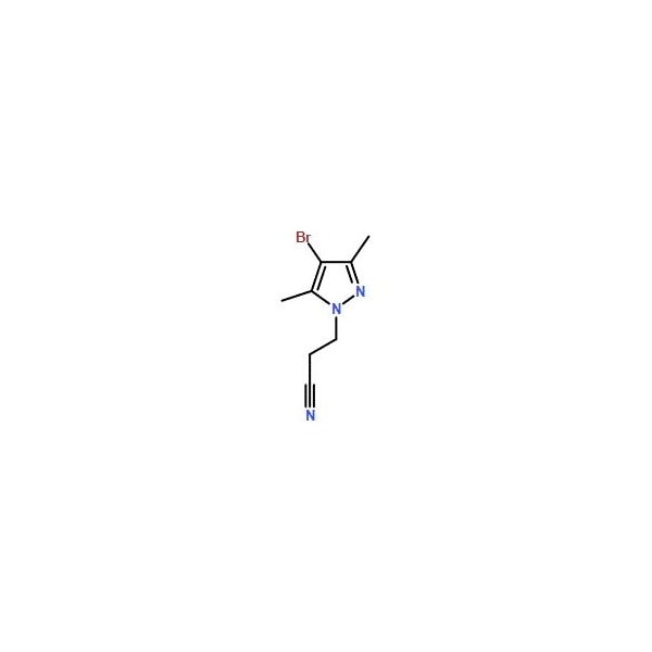 Ak Scientific 3-(4-Bromo-3, 5-dimethyl-1H-pyrazol-1-yl)-propanenitrile (5g), CAS 90006-21-6 2636AF-5g - main