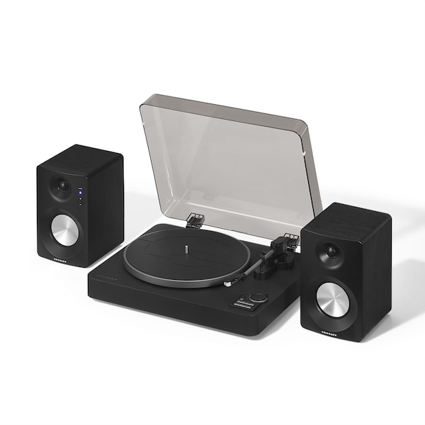 Crosley Radio C300 Fully Automatic Turntable With S100 Speakers KT300A-BK - main