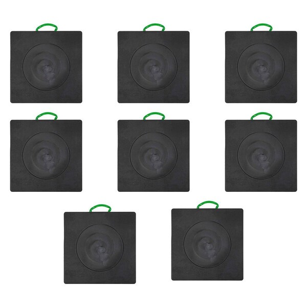 Mytee Products 24 inx24 inx2 in Heavy Duty Outrigger Pad for RV with Recessed Radius Black, 8PK ORP-242420-RRx8 - main
