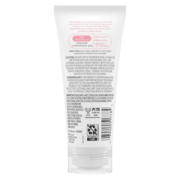 Dove Raspberry and Rose pH Balancing Cream Whole Body Deodorant, 2.5 Ounce, 12PK 64402162 - main