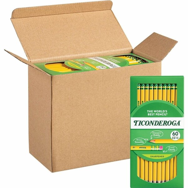 Ticonderoga Yellow Pencils Master Pack, No 2, 240PK X14634 - main