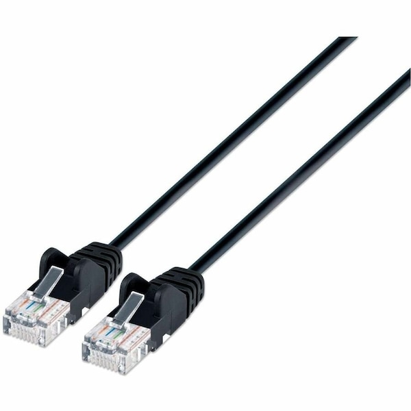 Intellinet Network Solutions CAT6A U/UTP SLIM NETWORK PATCH CABLE, 5 FT., BLACK 743914 - main