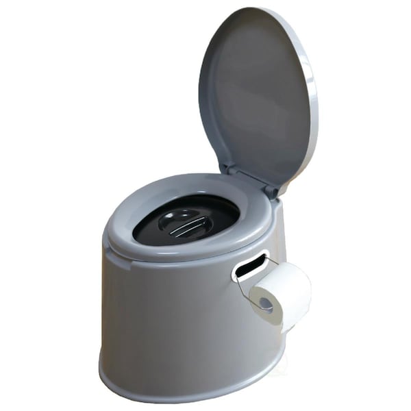 Fiesta 14 x 17 x 16 in. Portable Travel Toilet for Camping & Hiking, Grey FI2641722 - main