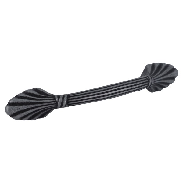 Brixwell Natural Elegance Curved Cabinet Pull Handle 3 in Center To Center Wrought Iron BXB3331WI - main