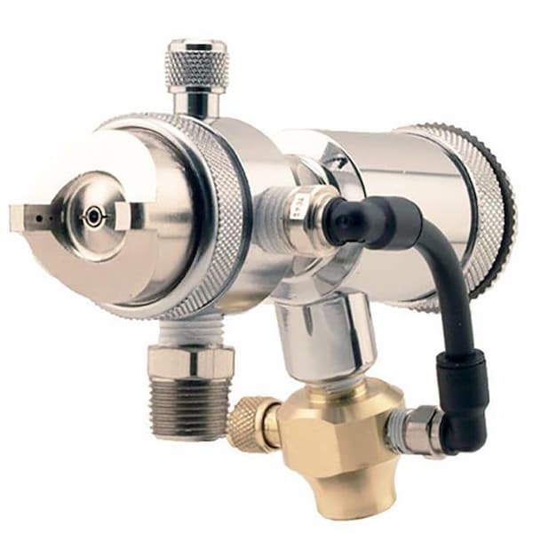 Paasche Auto Spray Gun w/ adjustable Fan & Separate Atomizing Air Port size .055 A-C4F-0-9 - main