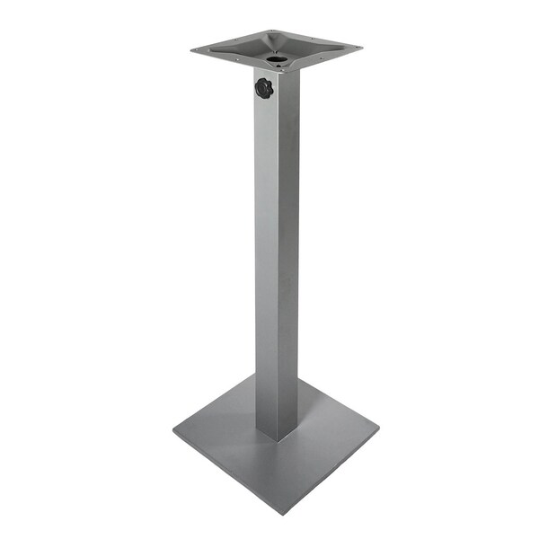 Bfm Seating Margate 20in Square Bar Height Base - Zinc Plated Cast Iron Bottom, Stainless Steel Column PHTB20SQSVTU - main