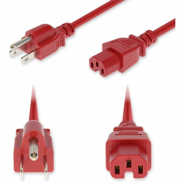 Add-On 6FT NEMA 5-15P MALE TO C15 FEMALE HIGH-TEMPERATURE TEMP 14 AWG 125V AT 15A PVC S ADD-N5152C15H14G6FRD - main