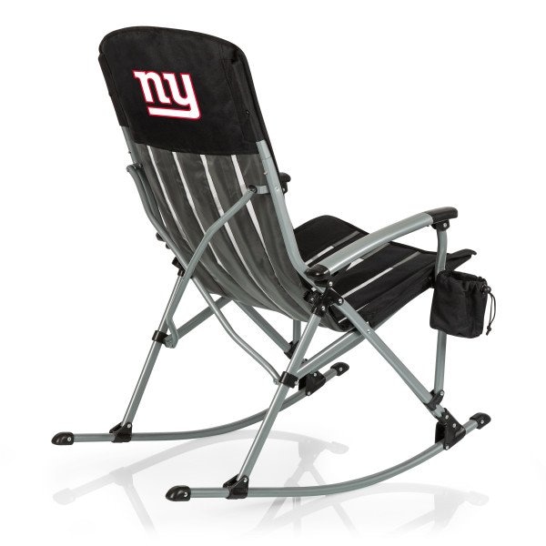 Picnic Time Family Of Brands New York Giants - Outdoor Rocking Camp Chair, (Black) 805-01-175-214-2 - main