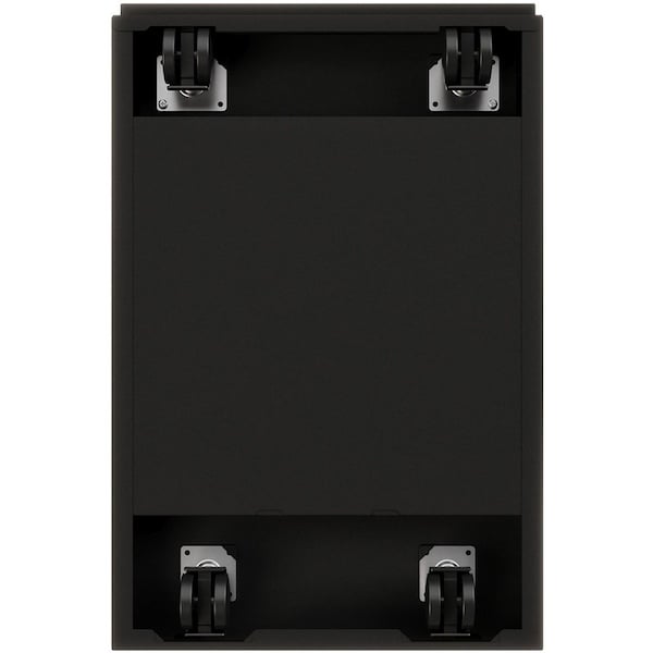 Lorell Mobile 3-Drawer File Cabinet with Full-Width Pull, 15" x 20" x 27.8", Black LLR49521 - main
