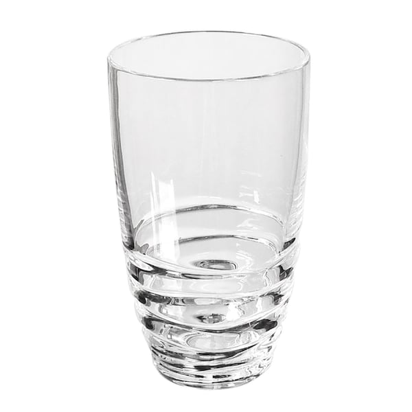 Homeroots Set of Four Clear Swirl Acrylic Highball Glasses 521172 - main