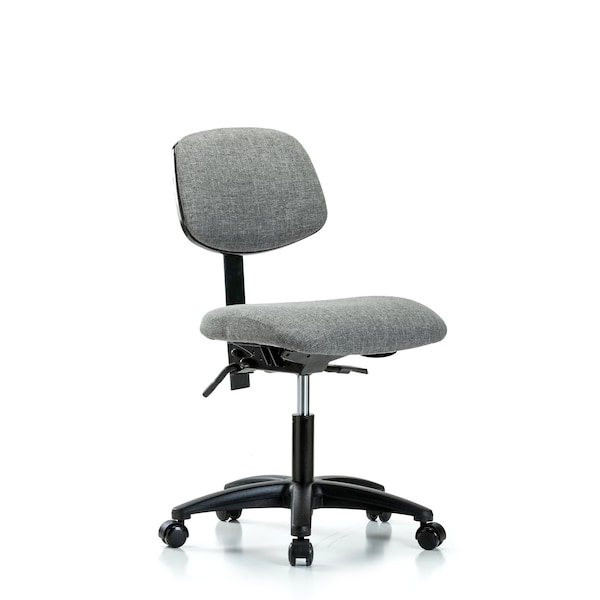Blue Ridge Ergonomics Desk Chair Desk Chair, Fabric, Tilt Casters, Gry, No Arms, 19" to 24" Height, Fabric, Grey BR-FDHCH-RG-T1-A0-RC-F44 - main