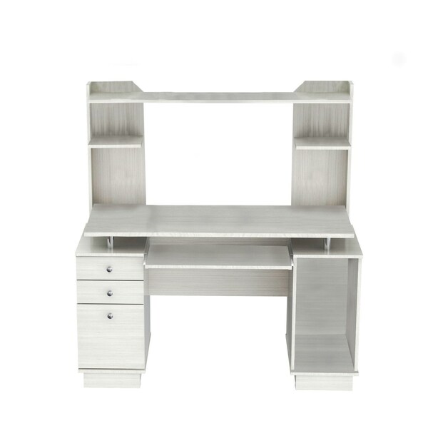 Homeroots 49" White Computer Desk With Three Drawers 249812 - main