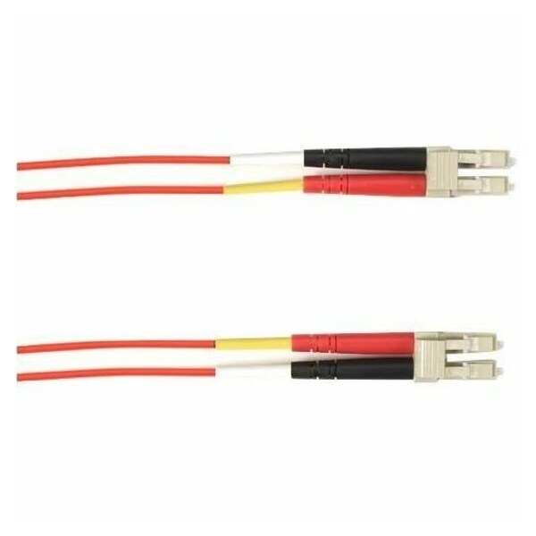 Black Box OM4 50/125 MULTIMODE FIBER OPTIC PATCH CABLE - OFNR PVC, LC TO LC, RED, 1-M 3.2 FOCMRM4-001M-LCLC-RD - main