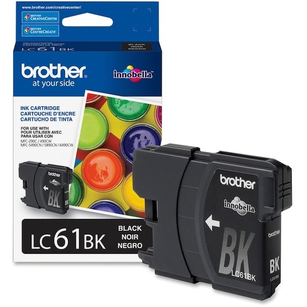 Brother Brother Innobella LC61BK Ink Cartridge - Inkjet - 450 Pages - Black - 1 Each LC61BK - main