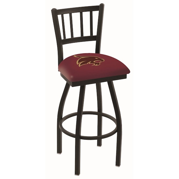 Holland Bar Stool Co 36" Blk Wrinkle Texas State Swivel Bar Stool, Jailhouse Back L01836TexsSt - main
