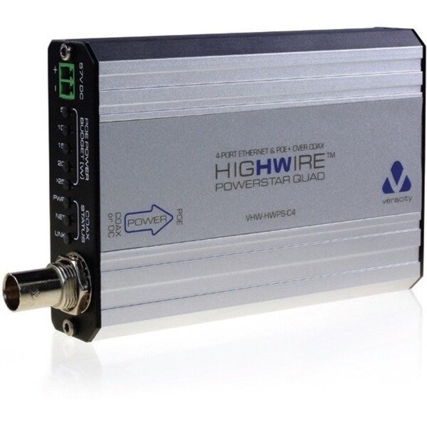 Veracity HIGHWIRE Powerstar Quad - 4 x Network (RJ-45) - 1640.42 ft Extended Range VHW-HWPS-C4 - main