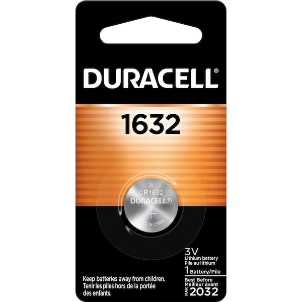 Duracell DL1632 Lithium Coin Battery - For Keyfob Transmitter - Coin Cell - 3 V DC - 1 Each DL1632BPK - main