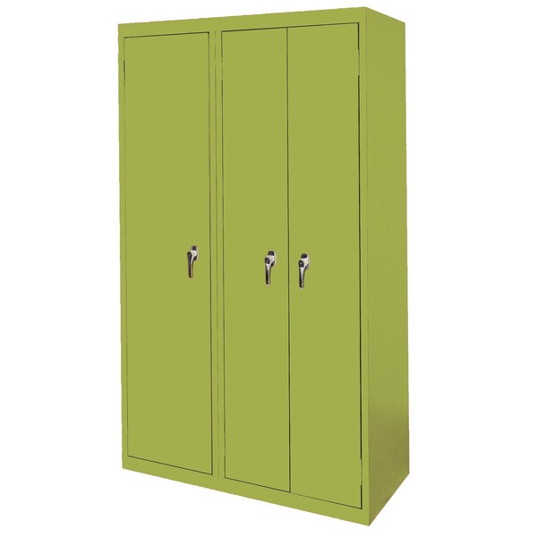 Steel Cabinets Usa Steel Storage Cabinet, 42in L x 21in D x 72in H, 8 Adjustable Shelves, 3 Doors, Tropic Sand AAH-42-3D-TS - main