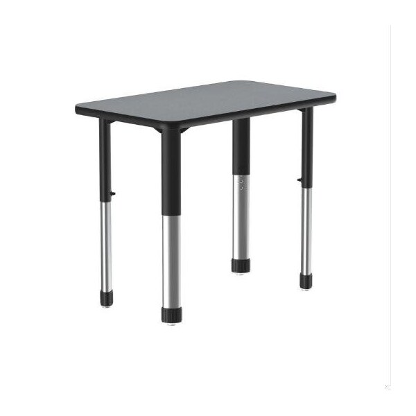 Correll Rectangle 27 in W, 20 in L, 25 in to 35 in H, Particleboard, Gray Granite AD2027TF-REC-15 - main