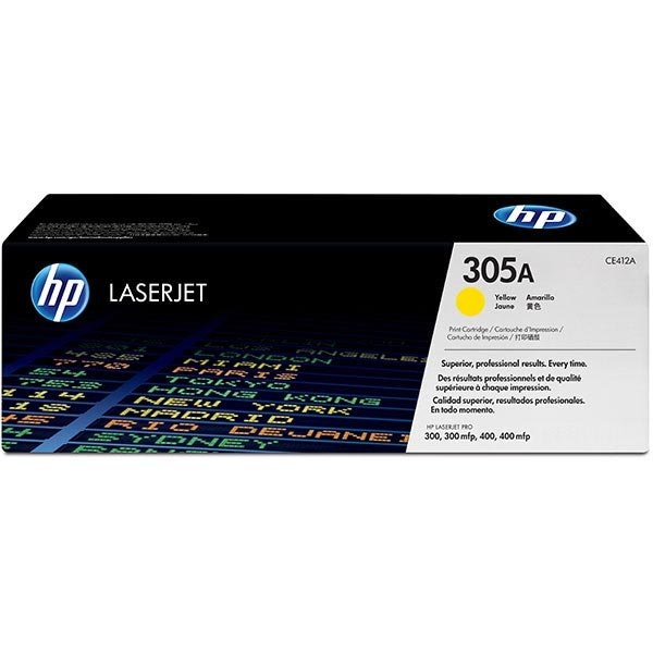 Hp 305A (CE412AG) Yellow Original LaserJet Toner Cartridge for US Government (2,600 Yield) CE412AG - main