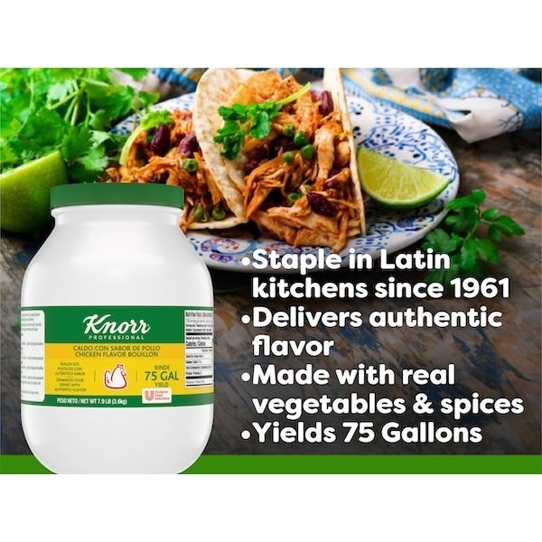 Knorr Professional Caldo de Pollo Chicken Bouillon Base, 7.9 Pound 67156816 - main