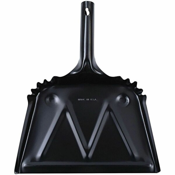 Genuine Joe Heavy-Duty Metal Dustpan - 12 Wide - Steel - Black, 12PK GJO58143CT - main