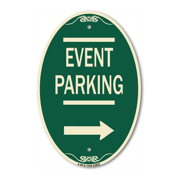 Signmission Thanks for Coming Turn Right for Exit Event P, 12 In X 18 In Architectural, Heavy Gauge Aluminum A-OV-G-1218-22823 - main