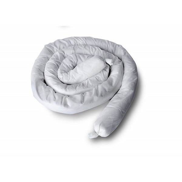 Stardust Spill Products Sorbent Sock, 27 11/16 gal, 3 in x 8 ft, Oil, White, 20 PK 20ECWS8 - main