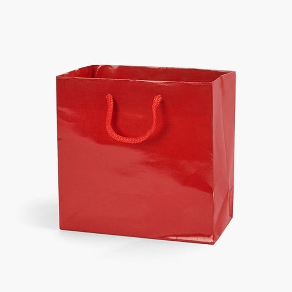 Nashville Wraps Red Gloss Gift Bags, Jewel 6.5x3.5x6.5, 100PK GTJBRE - main