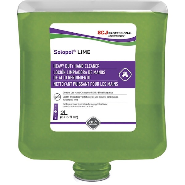 Sc Johnson Solopol Lime Heavy Duty Hand Cleaner Dispenser Refill, 67.6 oz, 4PK LIM2LT - main