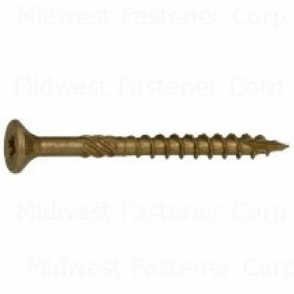 Saberdrive 50743 Deck Screw, No 9 Thread, 2 in L, Serrated Thread, Bugle Head, Type 17 Point, Steel, 123 PK M50743 - main