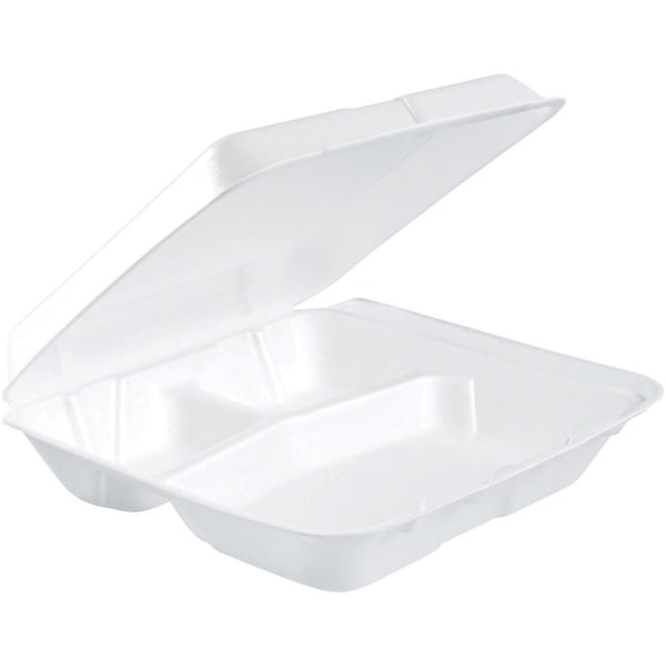 Dart Carryout Food Container, Foam, 3-Co, PK200 80HT3R - main