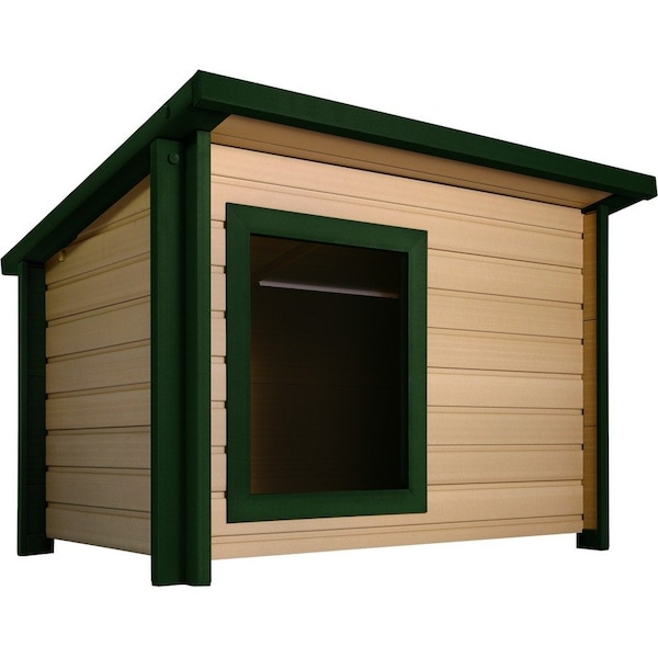 New Age Pet Pet Rustic Lodge Dog House, Medium ECOH203M-GN - main