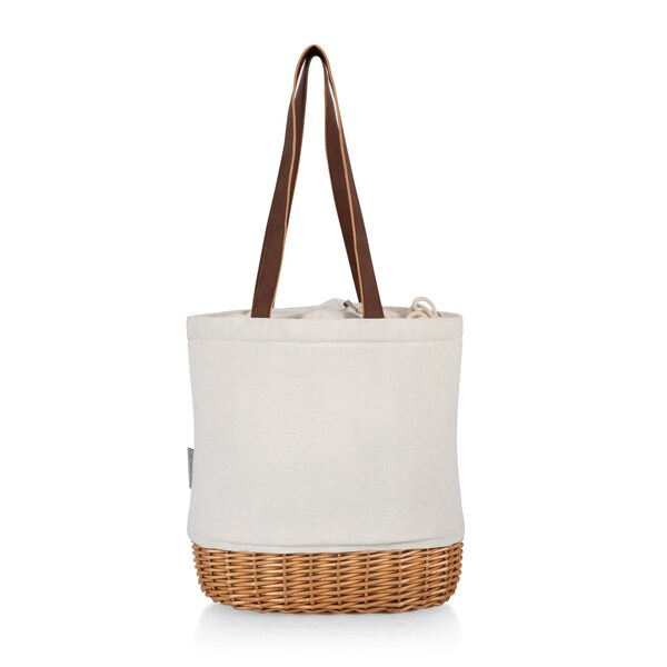 Picnic Time Family Of Brands Pico Willow and Canvas Lunch Basket, Natural Canvas 200-00-187-000-0 - main