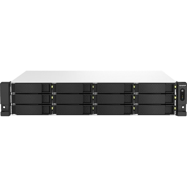 Qnap 2U 12-BAY NAS/ISCSI IP-SAN, INTEL CELERON 4C/4T UP TO 2.7GHZ, 8GB RAM ON- TS-1264U-RP-8G-US - main