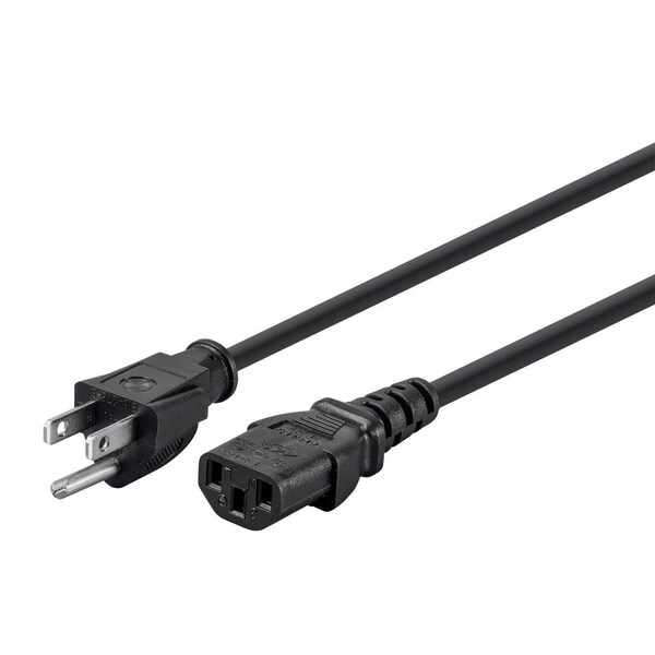 Monoprice Power Cord - NEMA 5-15P to IEC 60320 C13_ 16AWG_ 13A/1625W_ 3-Prong_ B 5288 - main