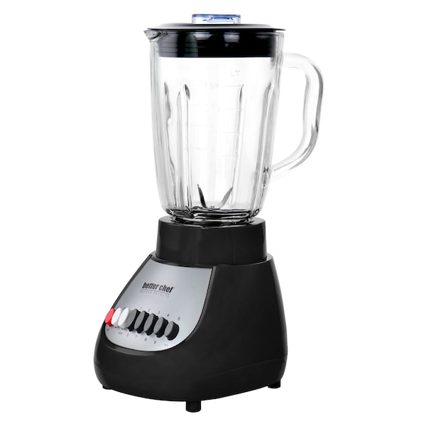 Better Chef 10 Speed 350 Watt Glass Jar Blender in Black IM-618GB - main