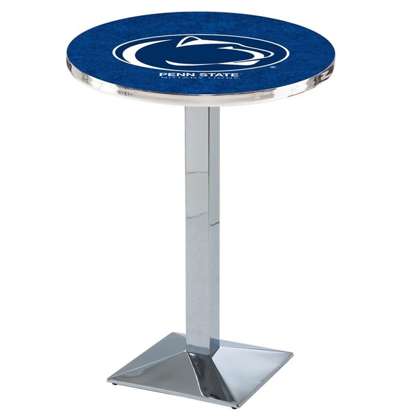 Holland Bar Stool Co 42" Chrome Penn State Pub Table, 36" dia. Top L217C4236PennSt - main