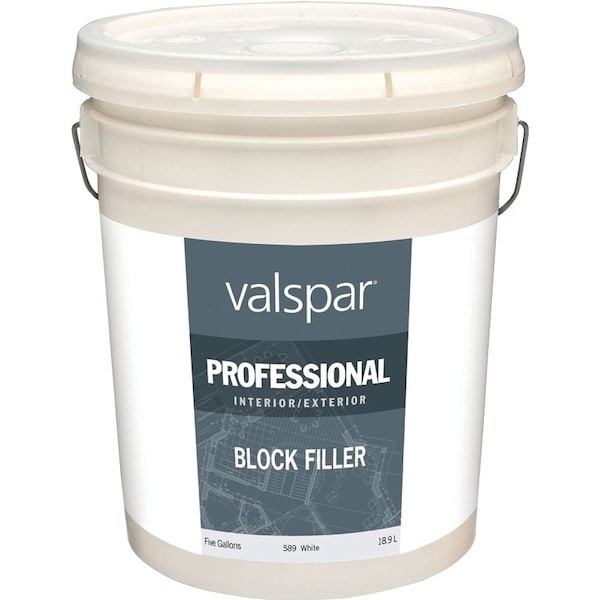 Valspar 0440000008 Professional Block Filler, White, Liquid, 5 gal Pail 589 - main