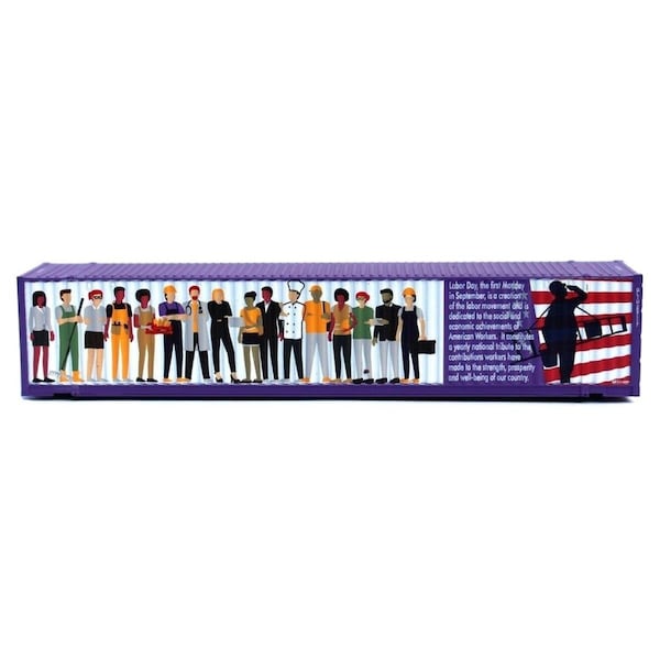 Jacksonville Terminal N Scale VS Labor Day 2021 48 High Cube Container, Blue JTC485030 - main