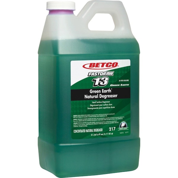 Betco Green Earth FastDraw 13 Natural Degreaser - Concentrate - 67.6 fl oz (2.1 quart) - Bio-based, 4PK 2174700 - main