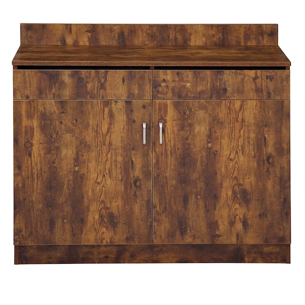 Bfm Seating Relic Server Station - Double Door - Melamine PVC Self-Edge - Vintage Walnut WS4047VW - main