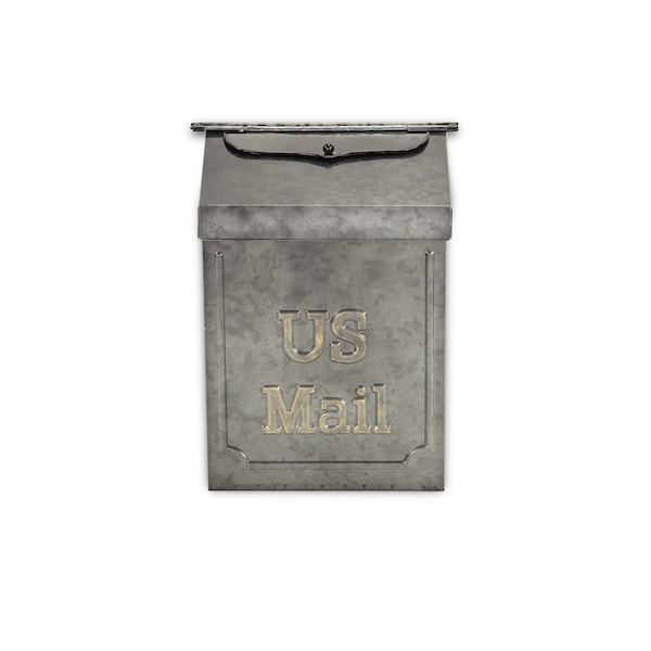 Homeroots 9" Gray Metal Paper Organizer With Lid 487936 - main