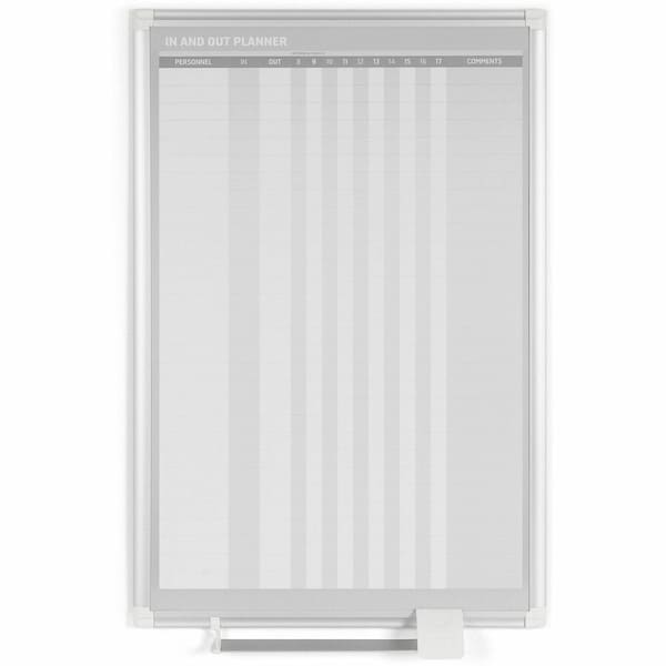 Mastervision In/Out Board, Steel, 36 in, 24 in, Aluminum Frame, White/Gray, Matte GA02109830 - main