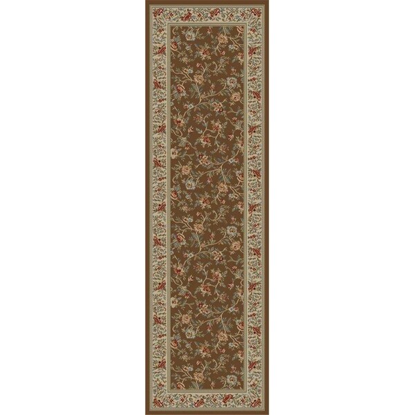Concord Global Trading Concord Global 6 ft. 7 in. x 9 ft. 6 in. Ankara Floral Garden - Brown 62286 - main