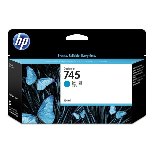 Hp 745 (F9J97A) Cyan Original Ink Cartridge (130 ml) F9J97A - main