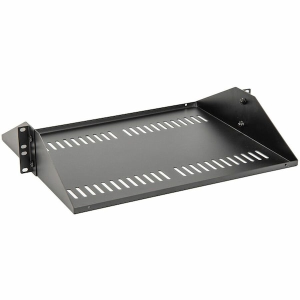 Rocstor PREMIUM 2U UNIVERSAL CANTILEVER 14IN (350MM) DEEP CENTER RACK SHELF FOR 2-POST R Y10E085-B1 - main